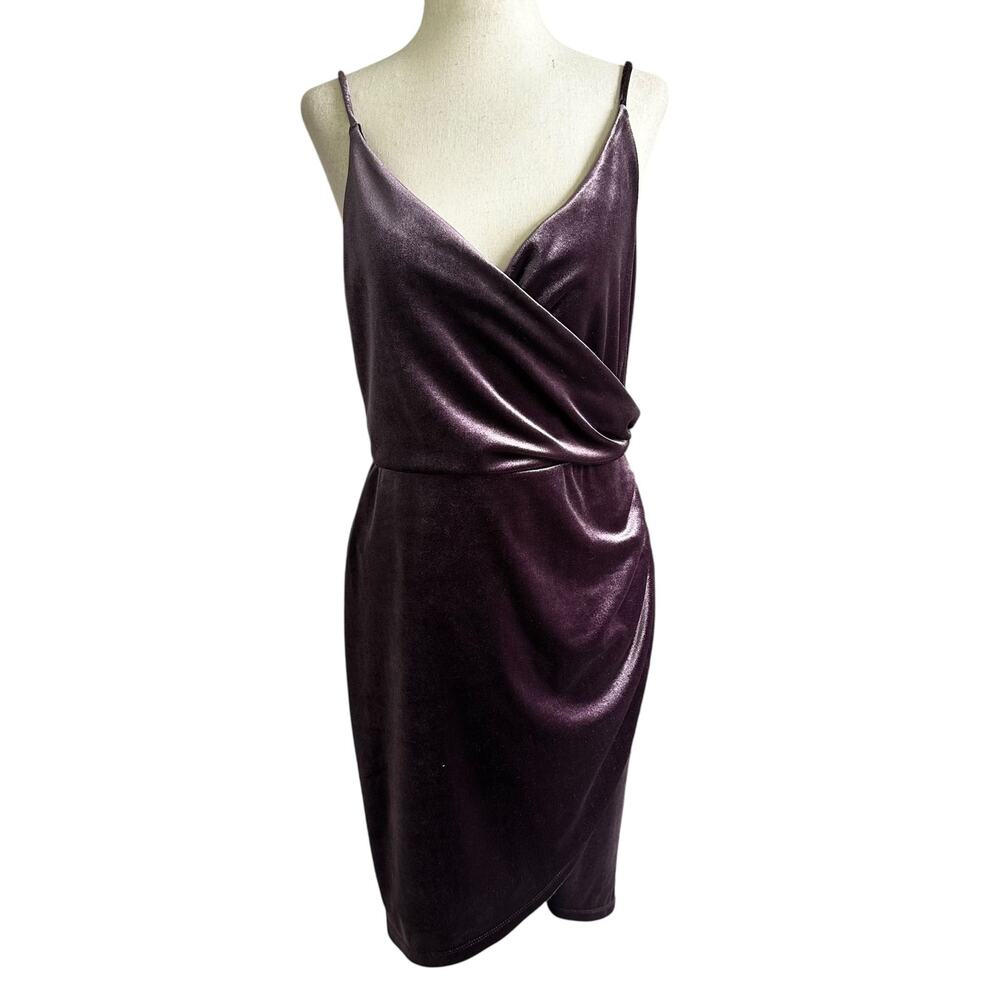 Free Press Purple Velvet Bodycon Dress Women's Size Medium | 20-29